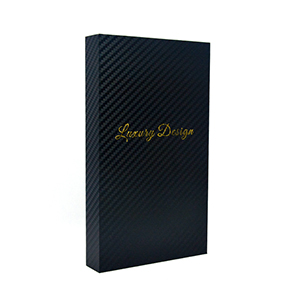 Soft Touch Black Embossed Cigar Box