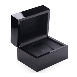 Double Black Lid-off & Hinged Watch Box with Insert